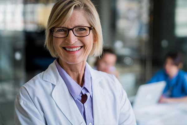 female doctor smiling